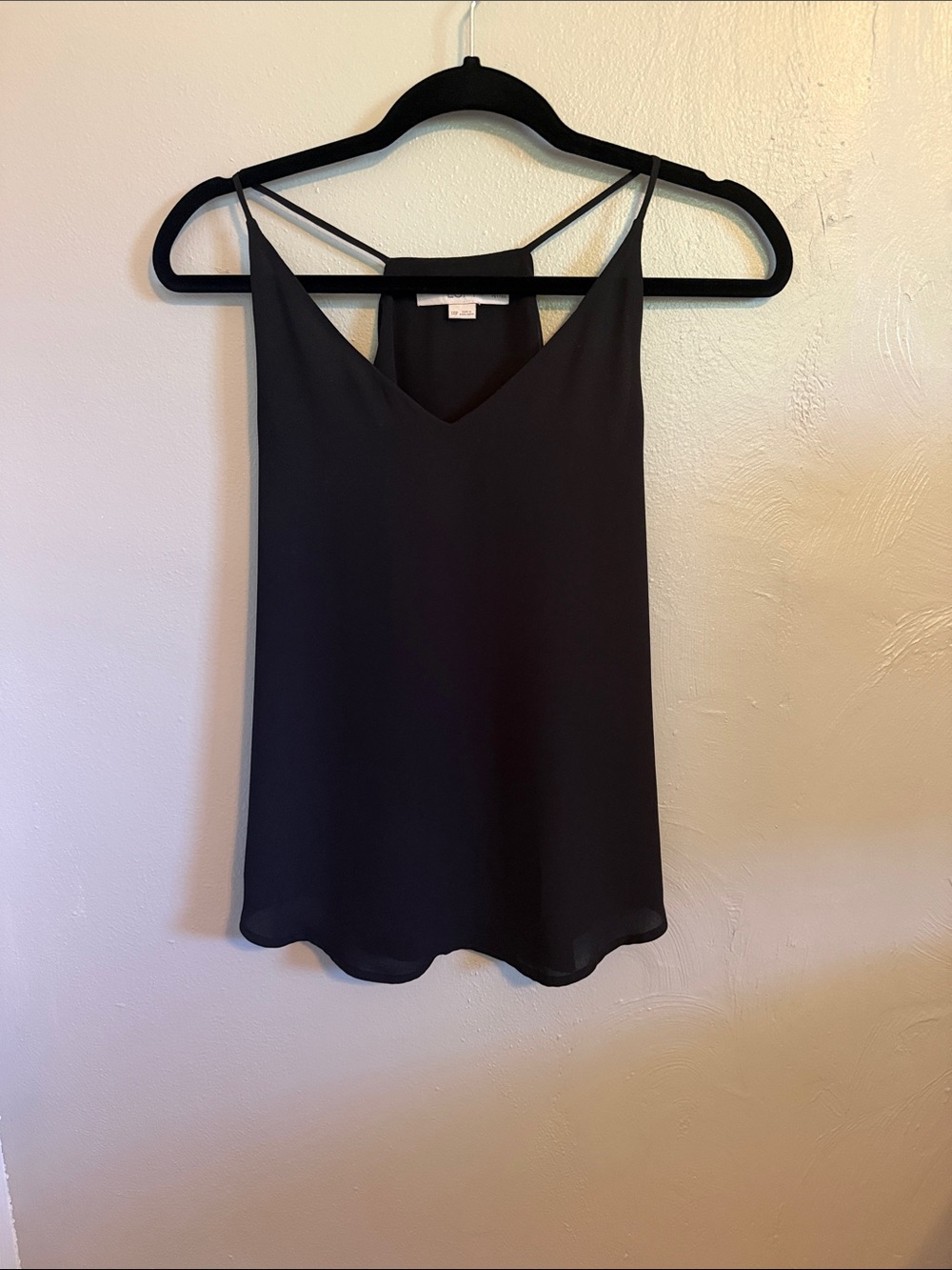 LOFT black camisole tank top with a v-neckline
